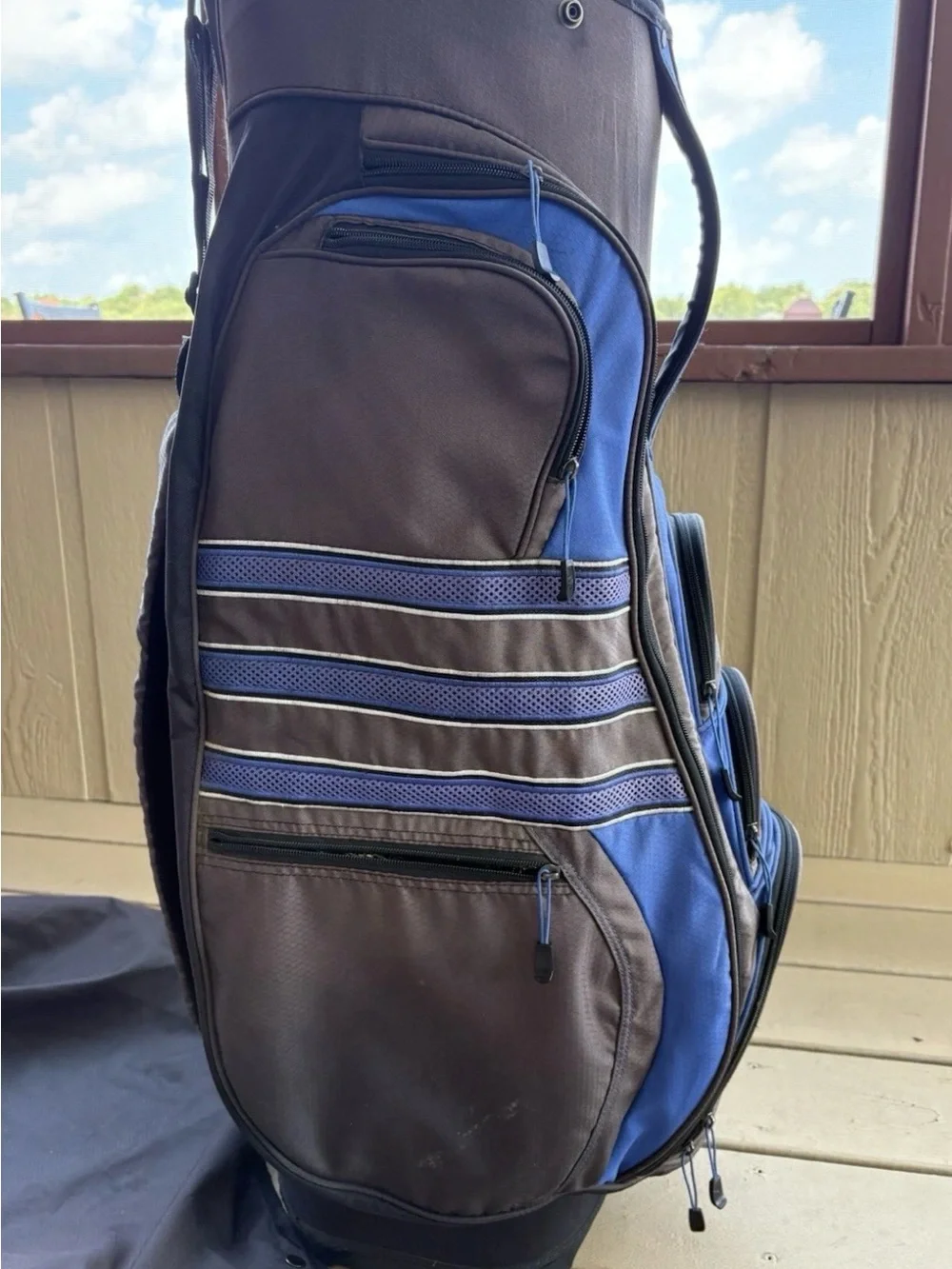 Adidas Blue/Gray Golf Bag - Durable 14-Way Cart Bag